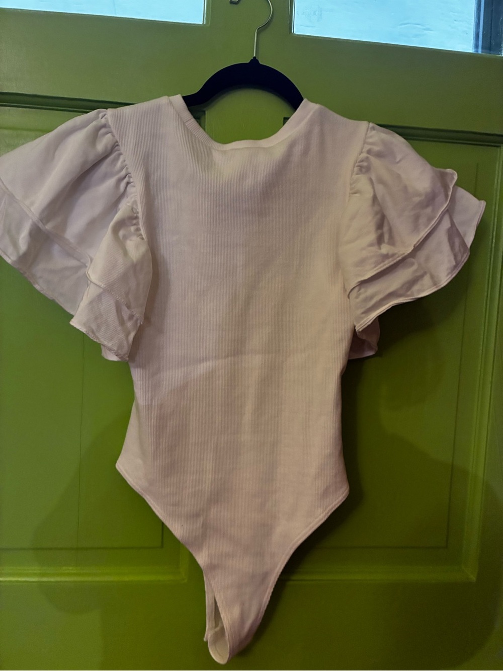 FORE bodysuit with ruffles